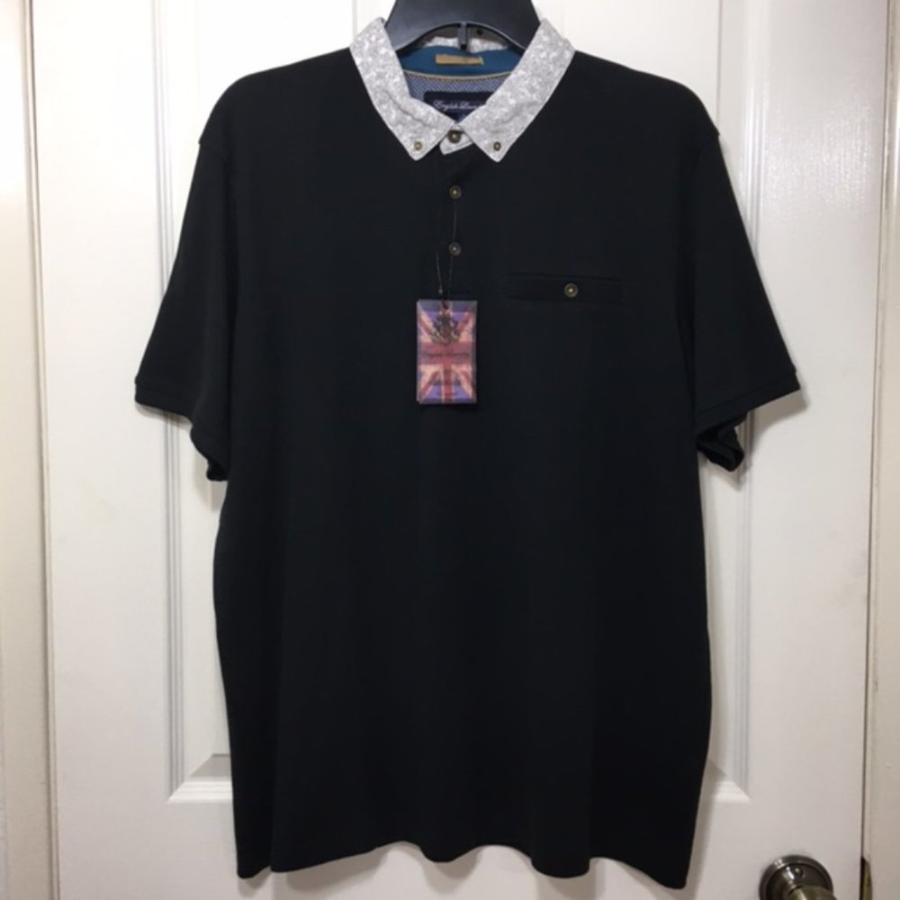 NWT English Laundry, Men, Polo shirt, short sleeves, Black, size L